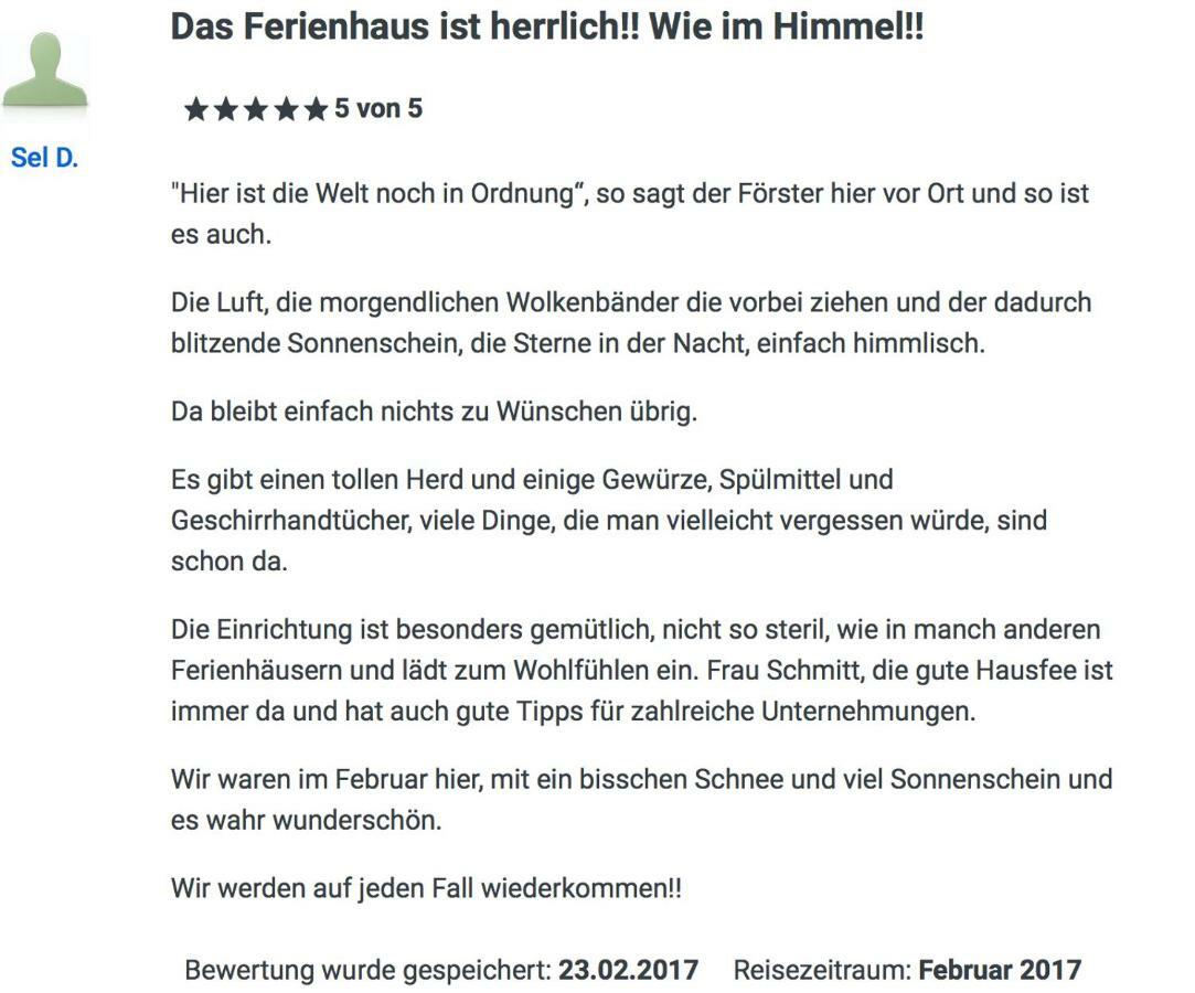Im Himmel Ferienhaus
